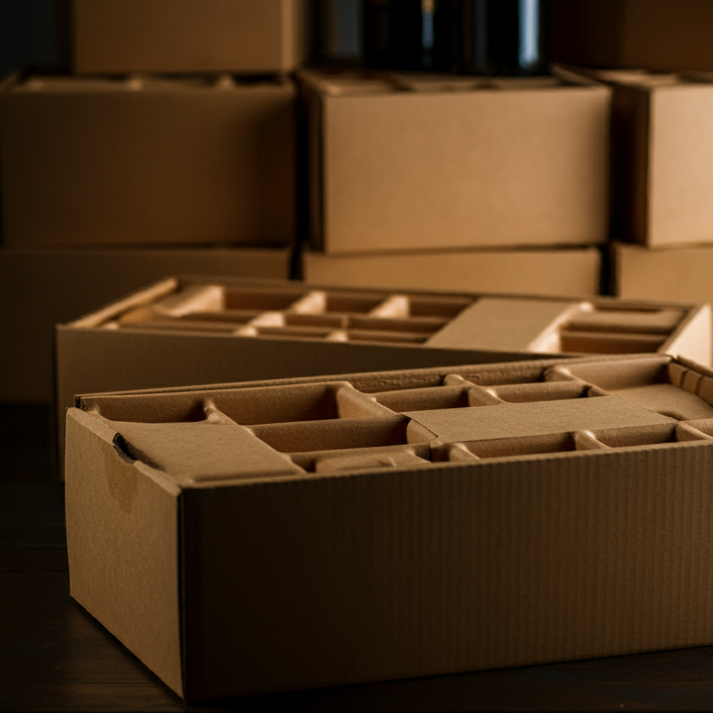 Best Wine Shipping boxes with Pulp Inserts for Secure Transportation.