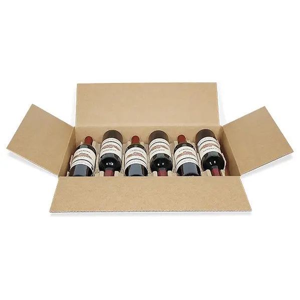 Wine Storage Boxes 6 12 Bottle Boxes Storage Boxes Cardboard   Wine Storage Box Kit W  Pulp Inserts   Six  6  Bottle Molded Pulp Packaging 1645480110 599x599 